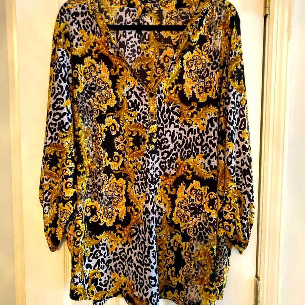 Plus size tunic blouse by Cathy Daniels, size 3x